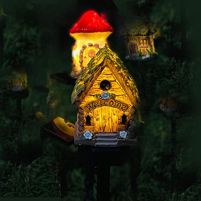 Ulalaza 2PCS Garden Solar Lights Multi-Color Changing LED Flower Stake Light Decorative Landscape Lawn Yard Outdoor Lights The Length is About 70 * 140 * 430mm/3 * 6 * 17inch Sold as Two as Shown