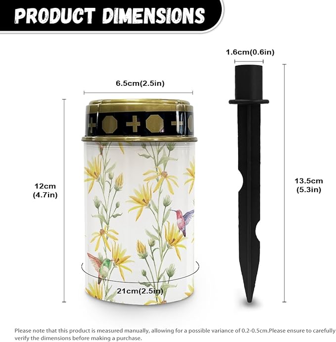 Hummingbirds Floral Outdoor Solar Lights Solar Stake Lights Waterproof Pretty Solar Walkway Lights Yard Pathway Light Yellow Solar Lantern,Wall Light Auto On/Off
