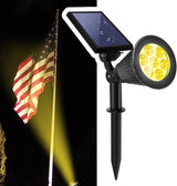Solar Landscape Spotlights Outdoor, Bright 7-LED Spot Lights, Dusk-to-Dawn Waterproof Solar Powered Flag Pole | Lumora