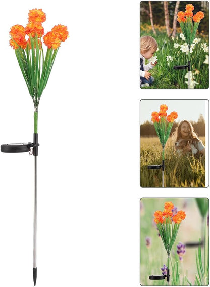 VILLCASE Solar Powered 7-Head Garden Landscape Path Lights Outdoor LED Yard Solar Pathway Lamps for Patio Lawn Driveway Decoration