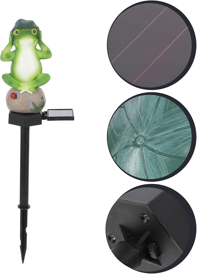 Solar-Powered Frog Stake Light Outdoor Garden Decorative Solar Stake Lamp Waterproof Landscape Lighting for Yard Pathway