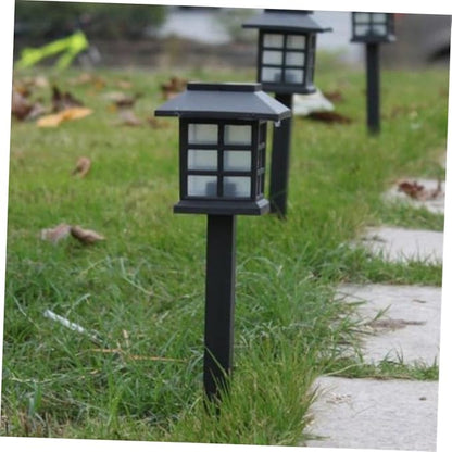 Uonlytech 5 Pcs Solar Pathway Lights Outdoor LED Garden Solar Ground Lights for Walkway Lawn Patio Driveway Black
