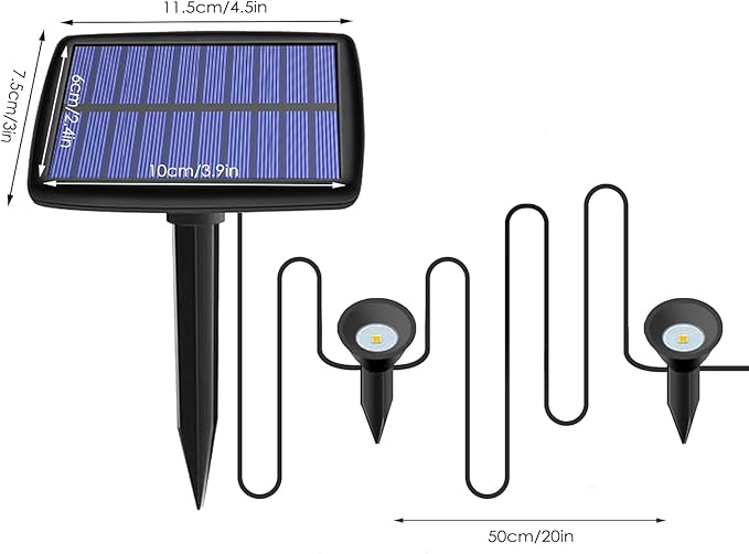 Solar Pathway Ground Lights 10 LED Solar String Ground Lights Solar Powered Inground Lights for Garden Lawn Walkway | Lumora