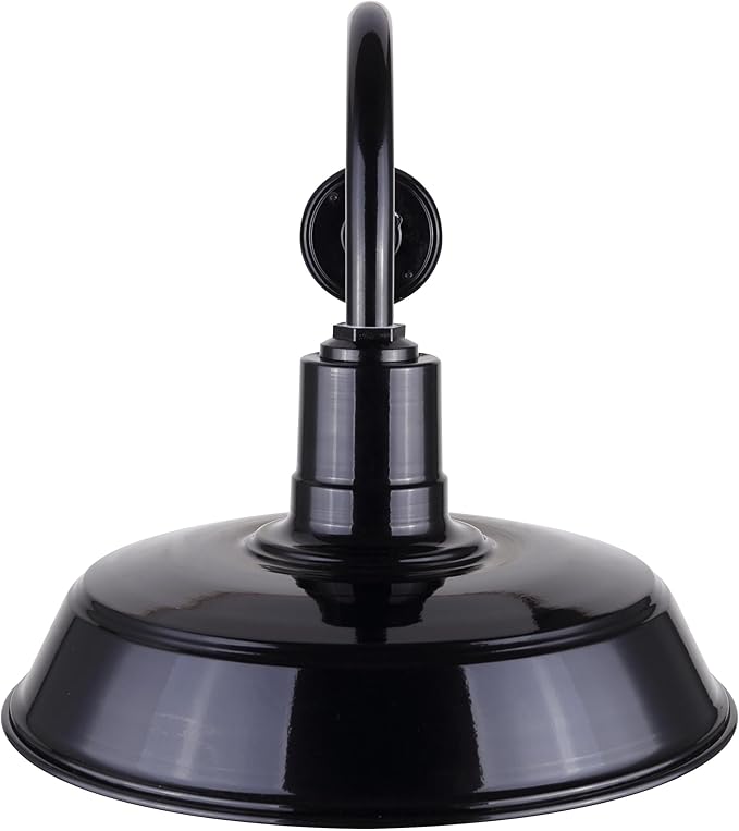 CANARM BL16WACBK Outdoor Aluminum Barn Light Black, 16 Inch