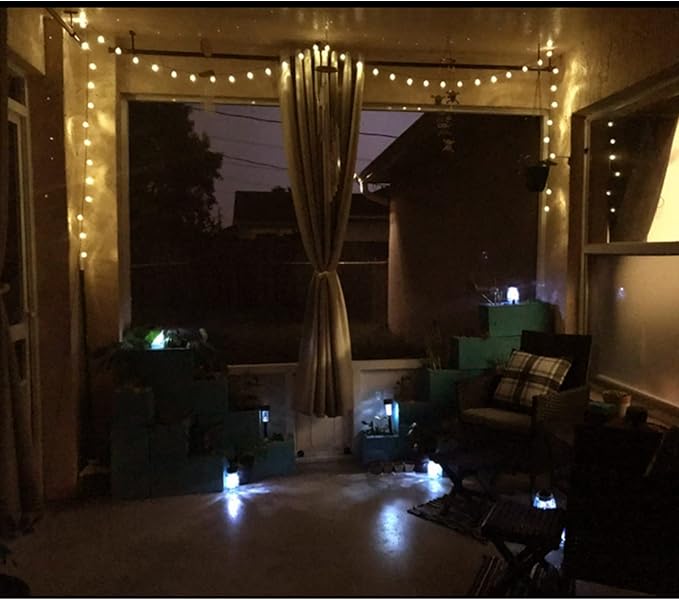 14ft Battery Operated 20 Hanging Bulb 100 LED String Lights, Vintage Commercial Battery Outdoor Lights for Indoor | Lumora