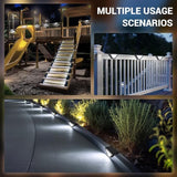 8 Pack Solar Step Lights for Outside, 24 LEDs Solar Stair Lights Waterproof IP65, Solar Deck Lights Outdoor Decor | Lumora
