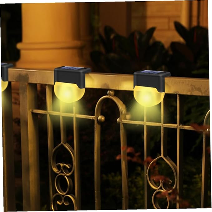 Solar Stair Lamp Outdoor Solar LED Fence Light Warm Lighting for Deck Garden Patio Handrail Easy Installation | Lumora