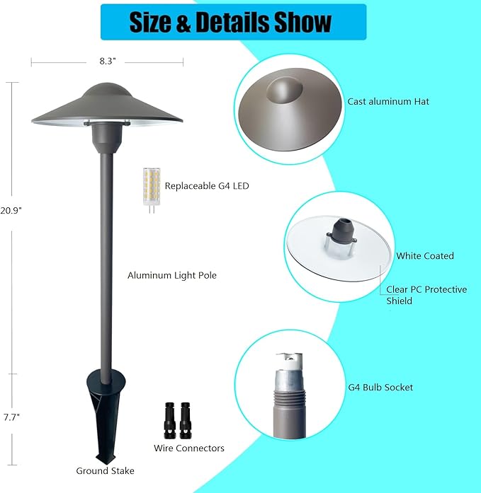 Low Voltage Path Light,Cast Aluminum Landscape Lighting Pathway Lights Walkway Driveway Light Yard Lighting | Lumora