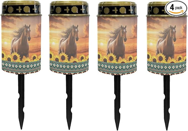 Western Aztec Horse Solar Light for Garden Yard,Horse Solar Pathway Lights Outdoor Waterproof Landscape Lighting | Lumora