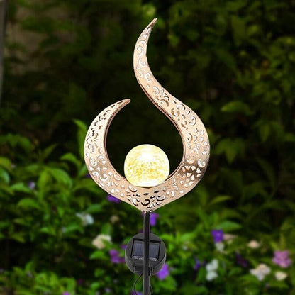 Solar Lawn Light Solar Pathway Light Outdoor Solar Lamp LED Landscape Lights for Garden Courtyard Pathway Decor Iron Glass 18cm 79cm 528g