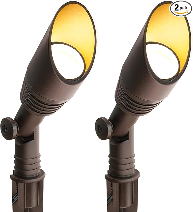 GKOLED 2 Pack LED Low Voltage Spotlight, 12V Landscape Lighting, Mini Size Outdoor Spot Lights, Waterproof | Lumora