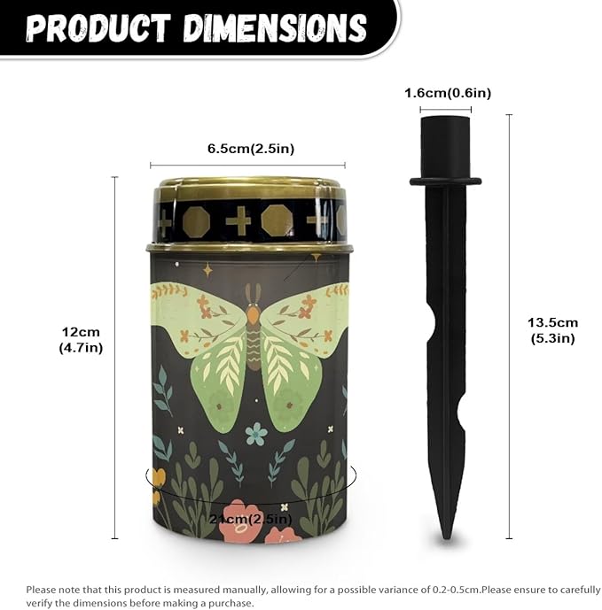 Generic Moth Print Solar Garden Light Solar Light Outdoor Decorative Solar Light Water Resistant Cemetery Solar Light Landscape Solar Light for Yard Lawn Pathway