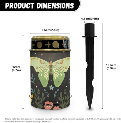 Generic Moth Print Solar Garden Light Solar Light Outdoor Decorative Solar Light Water Resistant Cemetery Solar Light Landscape Solar Light for Yard Lawn Pathway