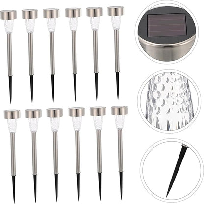 VICASKY 12pcs Solar Powered Landscape Lights for Pathway Solar Lawn Lights Easy to Install Garden Decor