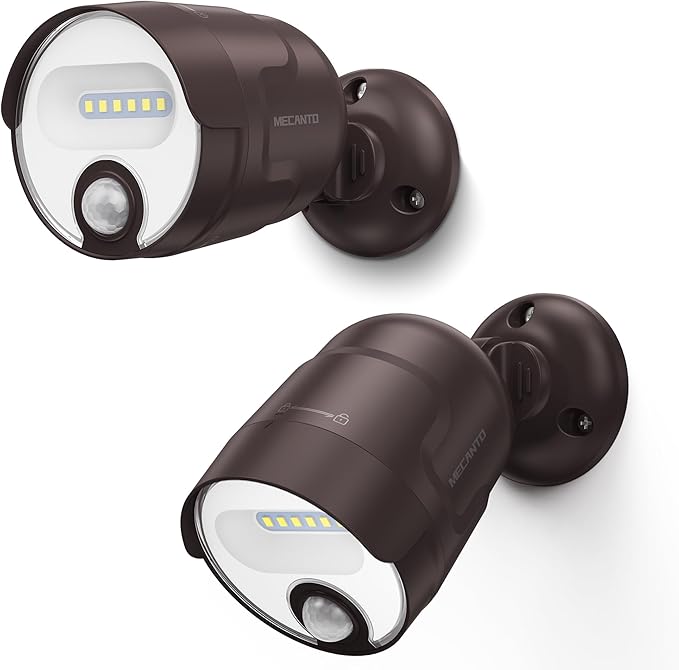 2 Pack Motion Sensor Light Outdoor Battery Operated, 4000mAh Rechargeable 600 Lumen Battery Outside Lights Spotlight, IP65 Waterproof for Porch, Garage, House