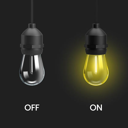 Feit Electric 24ft LED String Light, Color Changing, 3000K Bright White, 15,000-Hour Lifetime, Heavy-Duty 18/2 Cord for Outdoor Use Only, Linkable, Remote Control Included, SL24-12/RGBW/WFIL