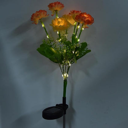 ZJchao Solar LED Flower Lights Garden Patio Lawn Yard Pathway Simulation Decorative Stake Lights for Outdoor