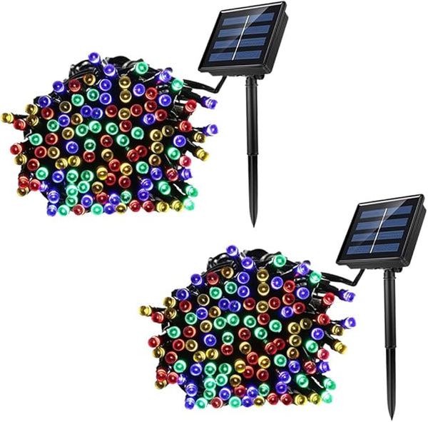 Uonlytech 2 Sets Solar Powered LED Outdoor String Lights Decorative Lamps for Garden Patio Party Xmas Tree Wedding | Lumora