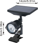 Outdoor LED Spotlight Waterproof Solar Spotlights with Clip Security Tree Spotlights Adjustable IP65 Mini Clip Lamp | Lumora