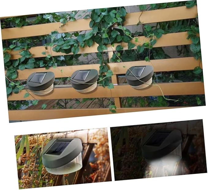 4pcs Solar Outdoor Garden Light Led Fence Light Led Black Shell White for Pathway Garage Porch and Wall Decoration | Lumora