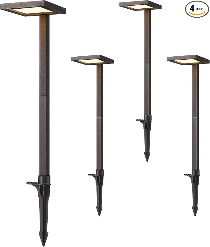 EDISHINE Low Voltage Landscape Lighting, 5.6W 151LM 3000K 50,000 Hrs Waterproof LED Pathway Lights, 12V Aluminum | Lumora