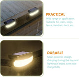 2pcs Solar Stair Lights Outdoor LED Step Lamps with High-Conversion Panels for Garden Decks Fence Handrail | Lumora