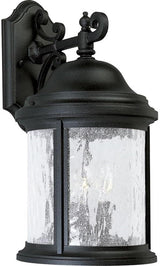 Progress Lighting Ashmore Collection 3-Light Water Seeded Glass New Traditional Outdoor Medium Wall Lantern Light | Lumora