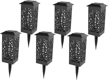 ARTIBETTER Unique Solar Pathway Lights 6 Pack Waterproof Ground Plug Garden Lamps for Yard Deck Fence Event Decor Weatherproof