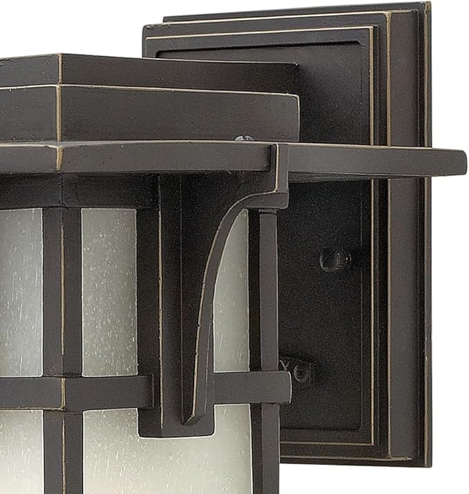 Hinkley 2230OZ Manhattan One Light Wall Mount Lantern - Craftsman/Mission - Bronze/Darkfinish - Porch Lights Outdoor Wall