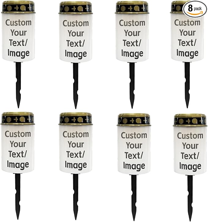 Custom Your Text/Image Solar Pathway Lights Outdoor Solar Lights Waterproof Garden Stake Lights LED Solar Lantern | Lumora