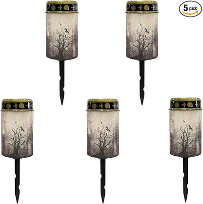 Halloween Branches Solar Garden Lights Outdoor Waterproof Halloween Decor Pathway Lights Solar Powered,Solar Stake Lights for Yard Patio Driveway Lights Outdoor Landscape Lighting