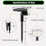 Claoner 32 LED Solar Landscape Spotlights, 3 Modes Waterproof Solar Landscaping Spotlights Outdoor Solar Powered | Lumora