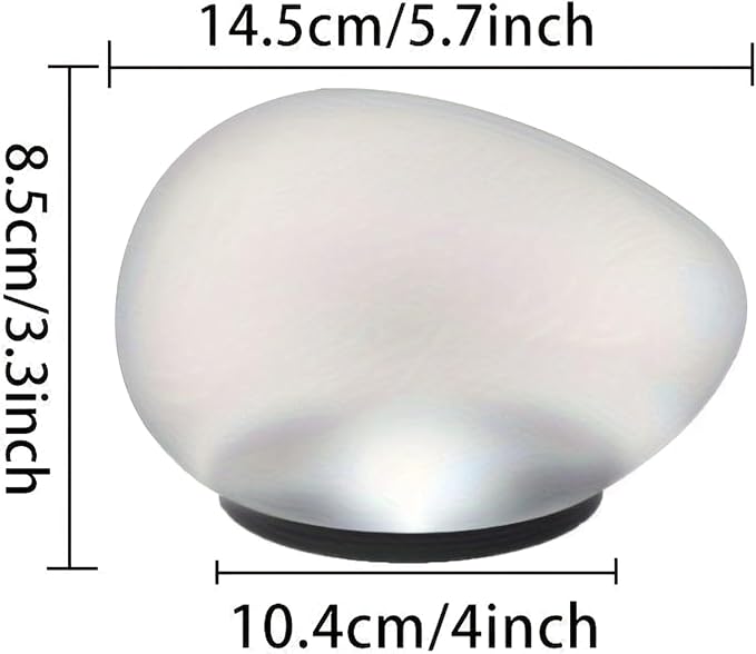Solar Glass Garden Pebbles, Waterproof LED Pebble Lights Outdoor, Solar Powered Landscape Stone Lighting, for Garden Pathway Walkway Patio Yard Lawn Decor (Colorful,2pcs)