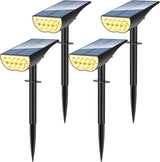 Solar Spot Lights Outdoor, Solar Lights Outdoor Waterproof IP65, 3 Brightness Modes Dusk to Dawn Landscape | Lumora