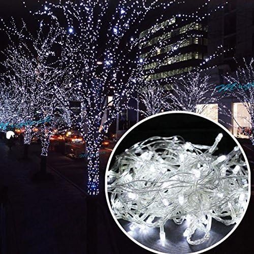 Lainin 3.5M/11ft 96 LED White Linkable Fairy Curtain String Light with 8 Modes Functional Controller for | Lumora