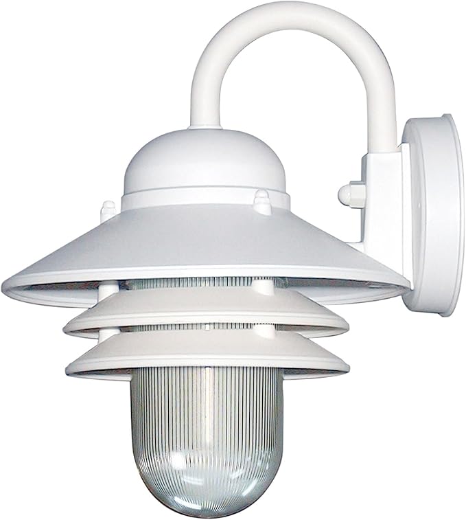 Sunlite 41367-SU Nautical Style Outdoor Wall Fixture, Medium Base Socket (E26), Weatherproof Polycarbonate | Lumora