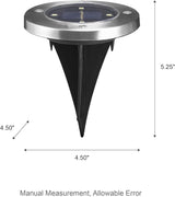 Glitzhome Solar Ground Lights Outdoor Waterproof 6 Pack Solar Garden Lights Disk Lights for Walkway Yard Backyard | Lumora