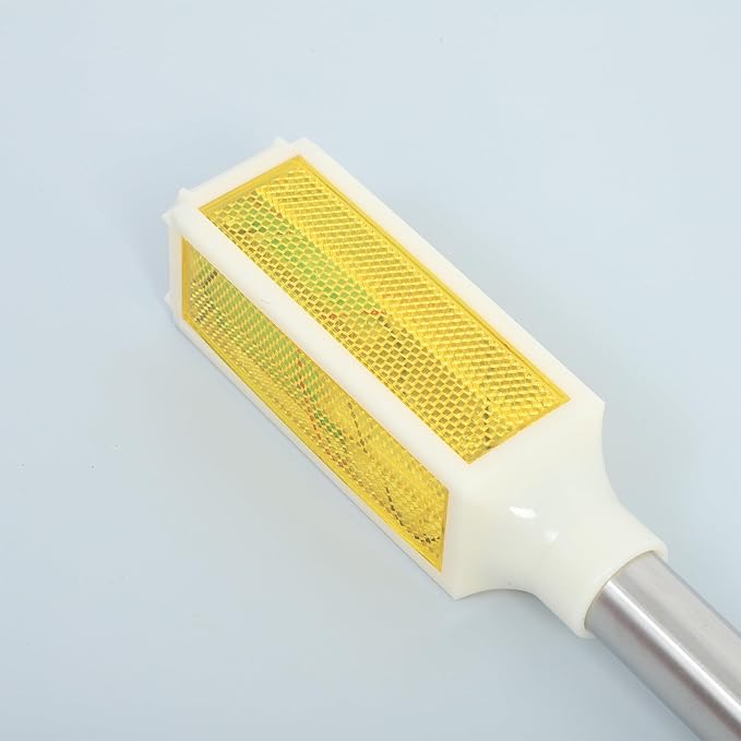 Solar Pathway Lights Outdoor, Solar Powered Yard Stake Lamp for Lawn and Garden, Yellow LED Warning Light for Driveway and Patio