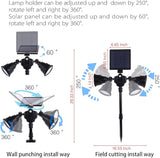 Solar Outdoor Spotlights, 1400-Lumens Bright 36 LED Motion Sensor Spot Lights Waterproof Double Head Security Light | Lumora