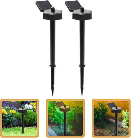 Beaupretty 2pcs Outdoor Solar Garden Lights Waterproof LED Solar Pathway Stake Lights for Lawn Yard Landscape Lighting Decor