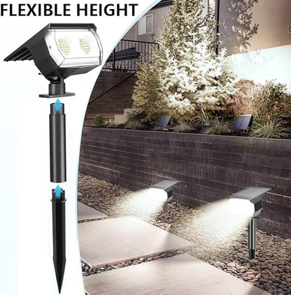 Solar Spot Lights Outdoor,IP65 Waterproof 48LED Path Lights with 3 Lighting Modes, Garden Yard Pathway Pool Wall Lights (Cool White, 4 Pack)