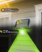 EGOBOO Solar Fence Lights Outdoor Waterproof 12 Pack, 7 Fixed Colors＆RGB Cycling Mode for Holiday Decor, Outside | Lumora