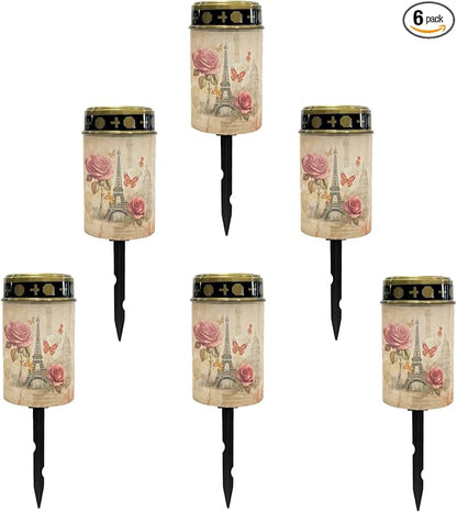 Paris Tower Solar Garden Lights Walkway Solar Lights Landscape Solar Lantern Outdoor Waterproof Solar Pathway Lights Solar Walkway Lights Outdoor Table Lamp
