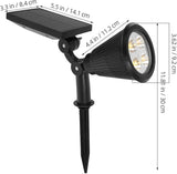 minkissy Solar Landscape Spotlights Outdoor Waterproof Solar Powered Yard Lights with 4 Warm LED Bulbs 3 Lighting | Lumora