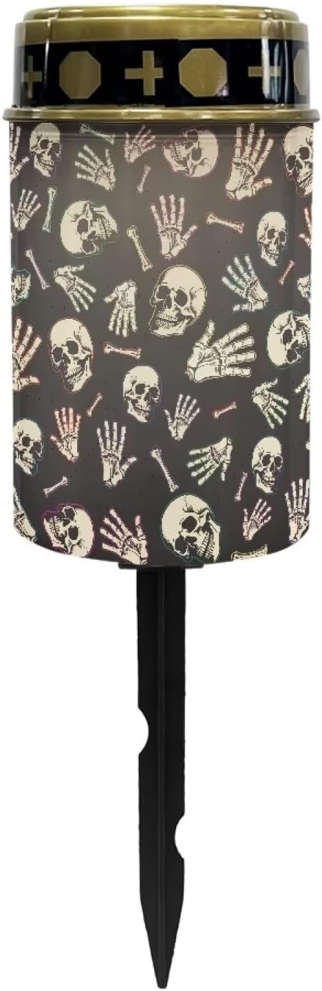 ZOUTAIRONG Skull Solar Light for Cemetery Grave Solar Garden Lights Solar Garden Lights Outdoor Solar Pathway Lights Outdoor Cemetery Solar Lights for Grave Solar Lights