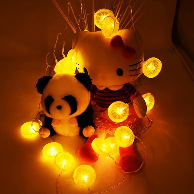 Fruit String Lights Battery Powered Indoor Outdoor Lighting Lamp Strawberry/Grape/Watermelon/Lemon/Banana for Wedding Home Birthday Garden Yard Patio Party Decorations (Pineapple)