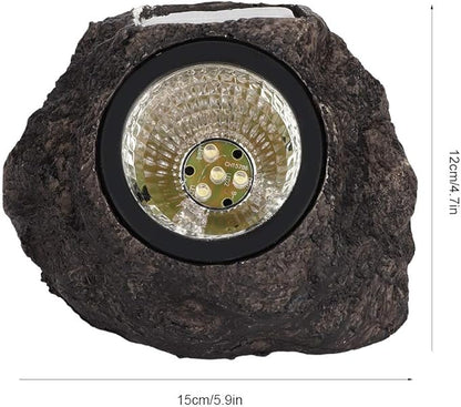 Outdoor Solar Rock Lights, LED Waterproof Solar Power Light, Imitation Stone Garden Lamp for Way, Walkway, Yard