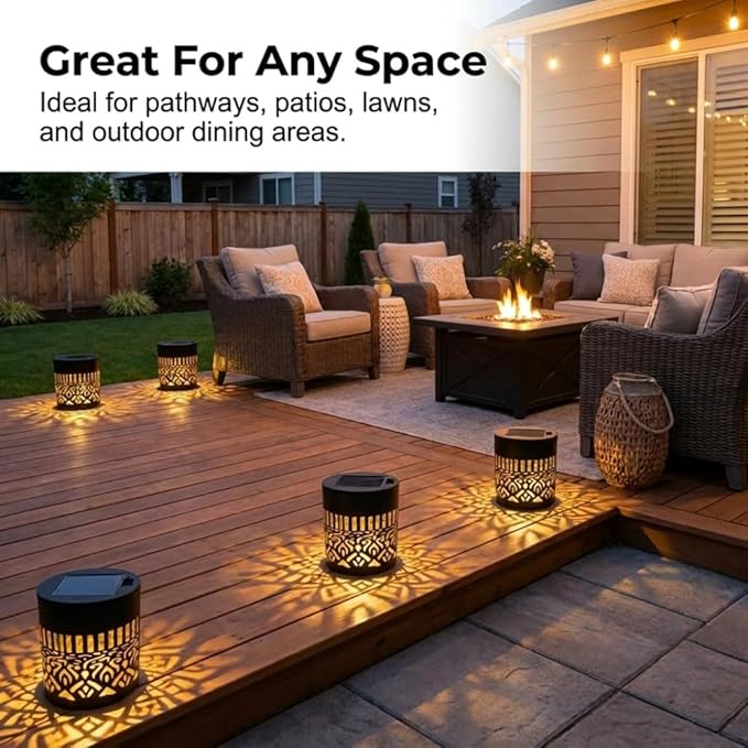 Decorative Solar Mandala Lights, 2026 New Solar Mandala Lights Outdoor, Mandala Theme Waterproof Fence Light for Garden Post Patio Backyard Yard Decor (2 Pcs)