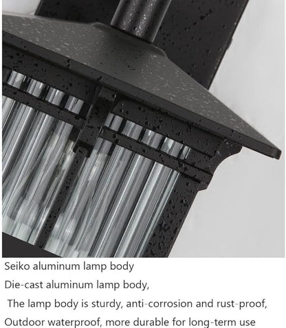 European Style Outdoor Waterproof Wall Lamps,Retro Villa Garden s Sconce Light,American Vintage AlumiExpression artistique m Housing and Mount Fixture for Outside Night Safety Lighting Exterior