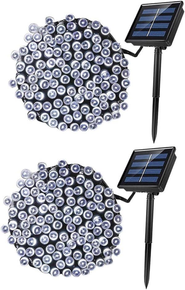 balacoo 100 Led Bead Solar Lights 10m String Waterproof 2 Sets Garden Yard Xmas Wedding Party Decorations | Lumora